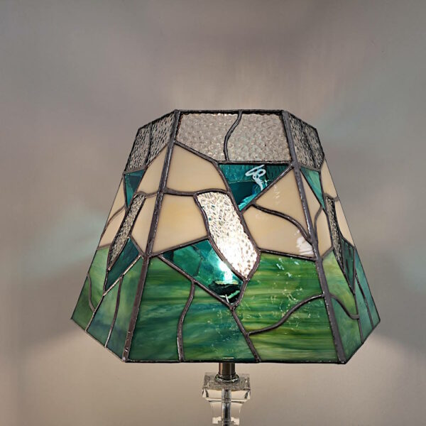 Lampe Vitrail Océane - Abat jour - Sud Vitrail Mosaique